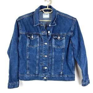 Old Navy Relaxed Classic Denim Trucker Jean Jacket Large 100% cotton 821524
